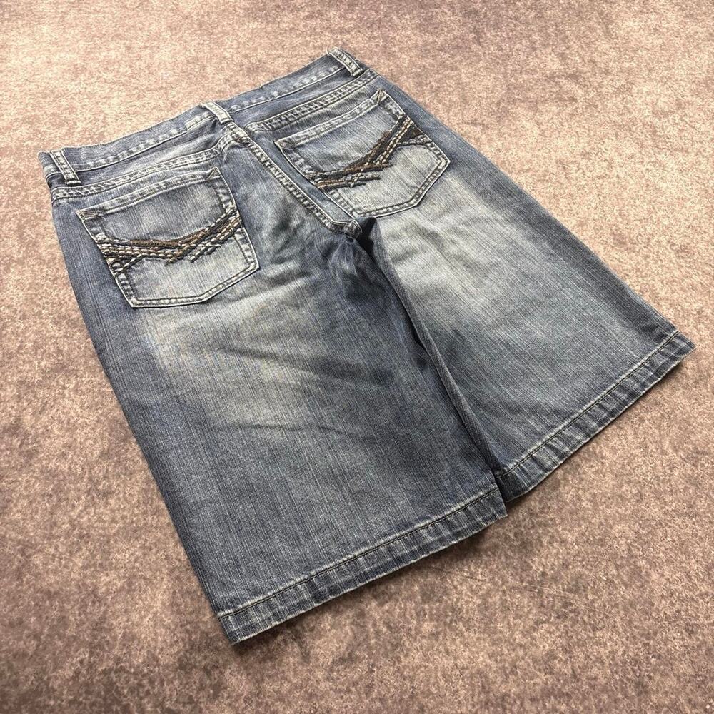 Helix Distressed Denim Shorts Blue Y2K Men’s Size 32 Baggy Skater